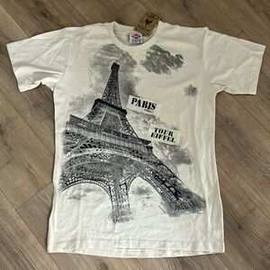 Short Sleeve Tee with Eiffel Tower Design